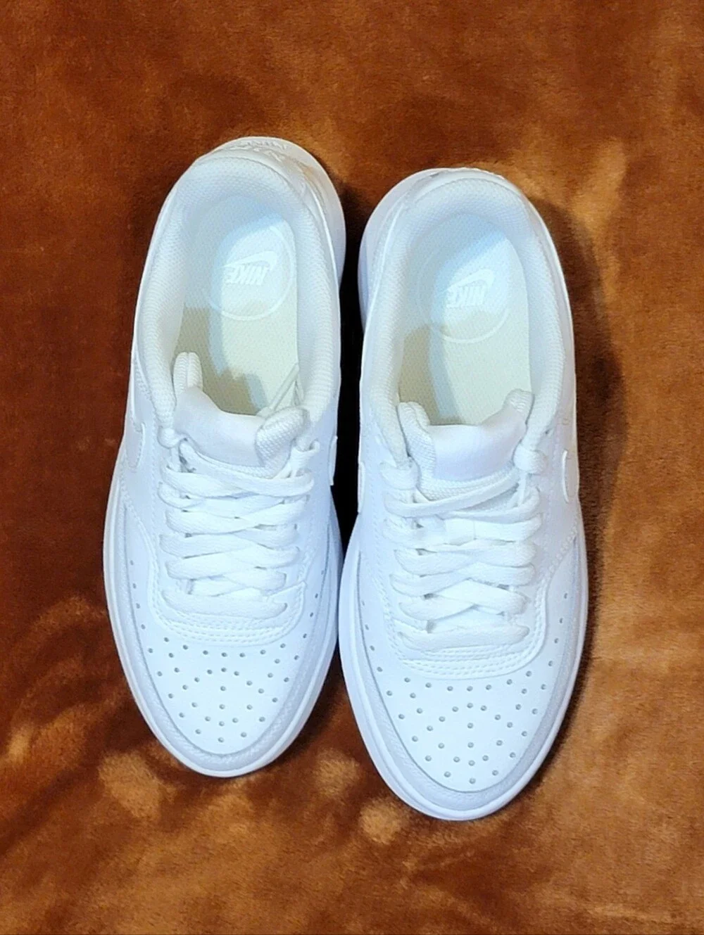 Nike Court Vision Alta Low Triple White DM0113-100 Size 6 Women's